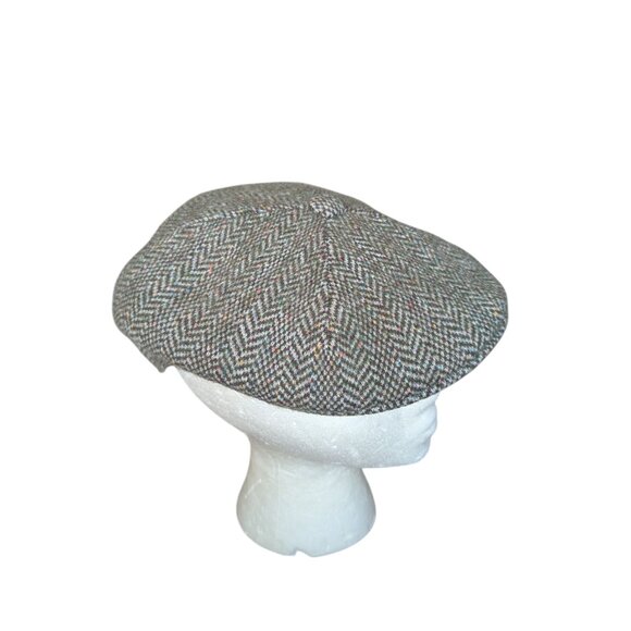 Wool Kangol Cap 504 Herringbone Flat Cap Harrods Vintage Preppy UK Heritage - Picture 3 of 7
